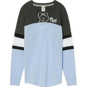 PINK | Lace Up Pullover